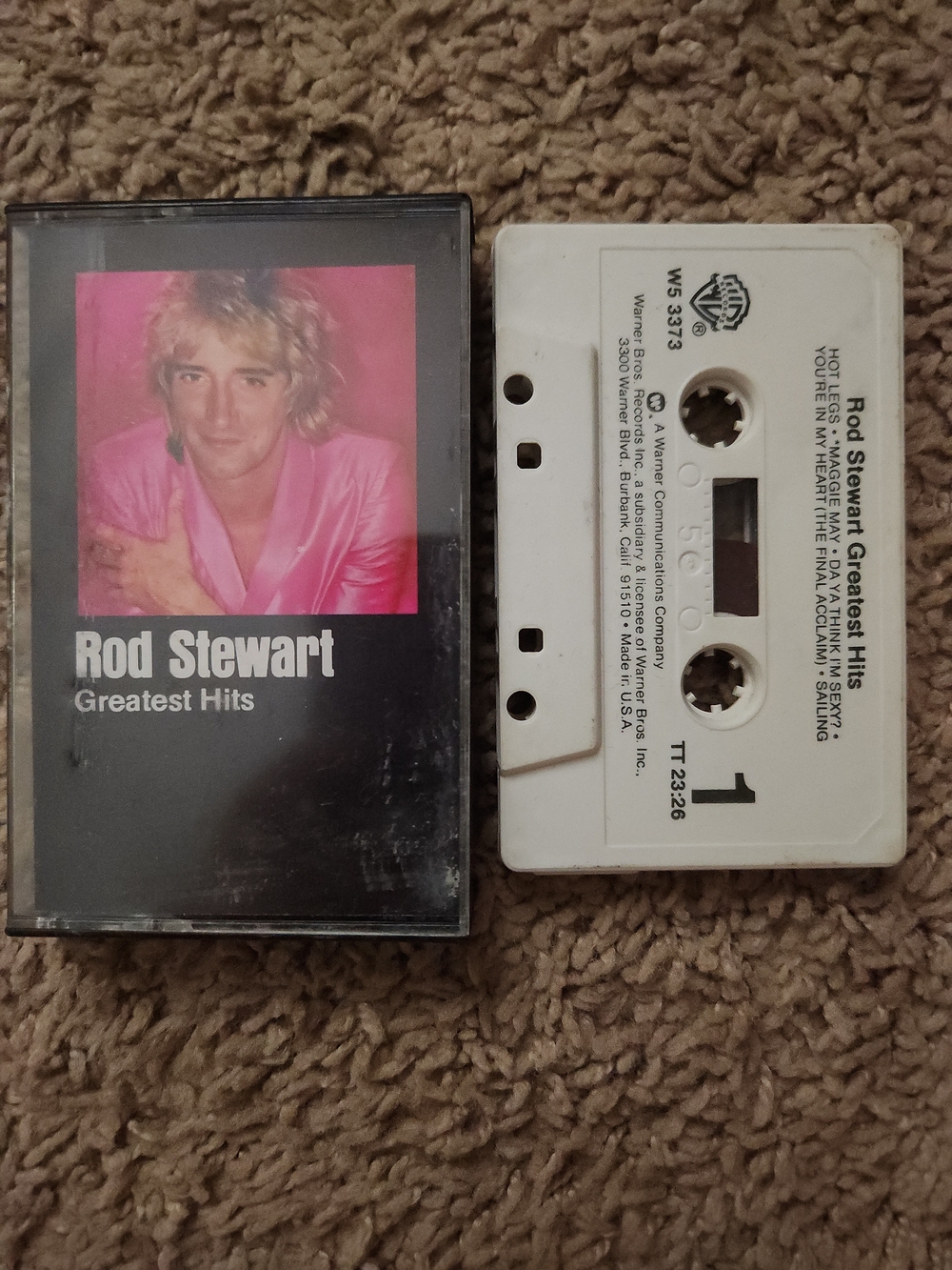 Rod Stewart Greatest Hits Cassette Tape - White